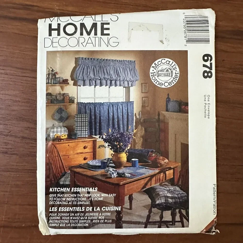 UNCUT McCall's Crafts 678 Kitchen Essentials Sewing Pattern NEW